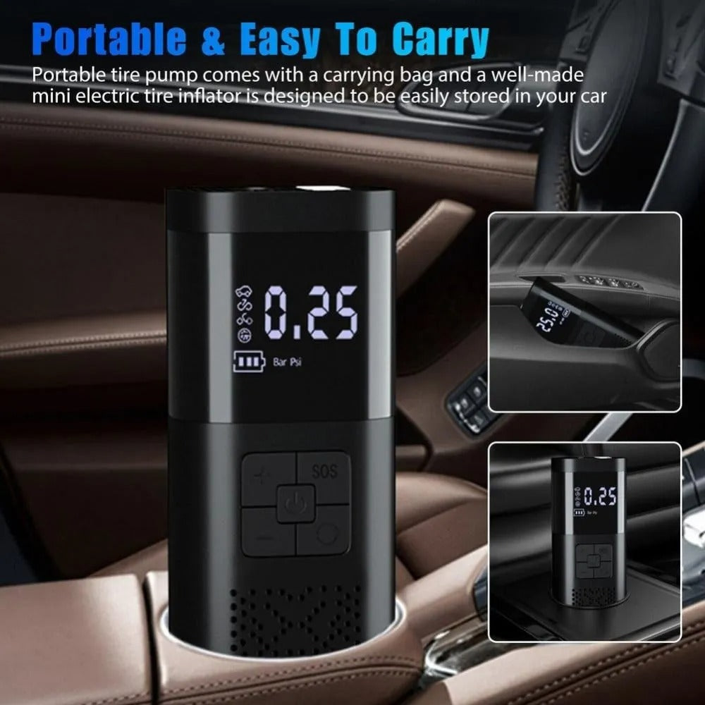 منفاخ إطارات كهربائي لاسلكي محمول – 150 PSI Smart Air Pump | بطارية 20000mAh